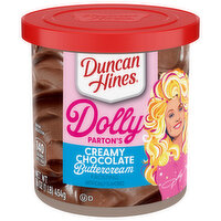 Duncan Hines Frosting, Chocolate Buttercream, Creamy, Dolly Partons - 16 Ounce 