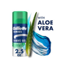 Gillette Series Soothing Shave Gel for men with Aloe Vera - 2.5 Ounce 