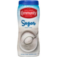 Community Coffee Sugar, Pure Cane, Extra Fine Granulated - 16 Ounce 