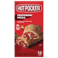 Hot Pockets Sandwiches, Crispy Crust, Pepperoni Pizza, 12 Pack