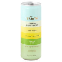 SkinTe Sparkling Tea, Collagen, Lemon Lime - 12 Ounce 