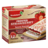 Brookshire's Toaster Pastries, Strawberry, Frosted - 12 Each 