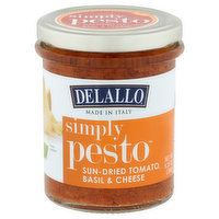 Delallo Pesto, Sun-Dried Tomato Basil & Cheese - 6.35 Ounce 