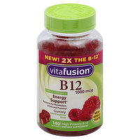 Vitafusion Vitamin B12, 1000 mcg, Adult Vitamins, Gummies, Natural Raspberry Flavor - 140 Each 