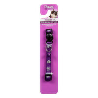Paws Happy Life Collar for Cats, Breakaway Buckle Reflective, 7-10" Neck Size - 3/8" Width - 1 Each