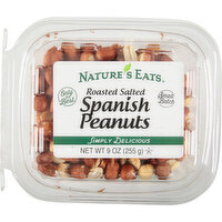 Nature's Eats Peanuts, Spanish, Roasted Salted - 9 Ounce 