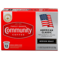 Community American Classic Medium Roast Coffee Single-Serve Cups - 4.5 Ounce