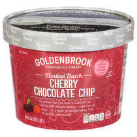 Goldenbrook Ice Cream, Premium, Limited Batch, Cherry Chocolate Chip - 0.5 Gallon 