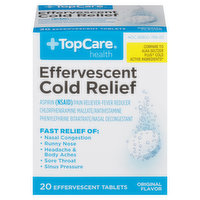 TopCare Effervescent Cold Relief, Original, Tablets - 20 Each 