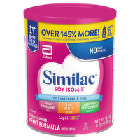 Similac Infant Formula with Iron, Soy-Based Powder, OptiGro, 0-12 Months - 30.8 Ounce 