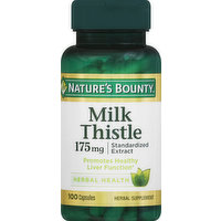 Nature's Bounty Milk Thistle, 175 mg, Capsules - 100 Each 