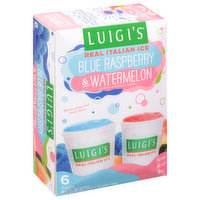 Luigi's Real Italian Ice, Blue Raspberry & Watermelon