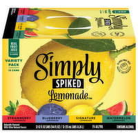 Simply Spiked Beer, Lemonade, Variety Pack - 12 Each 