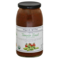 Made-With Pasta Sauce, Organic, Tomato Basil - 25 Ounce 