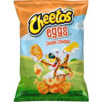 Cheetos Cheese Flavored Snacks, Double Cheddar Flavored, Eggs Shaped Puffs - 7 Ounce 