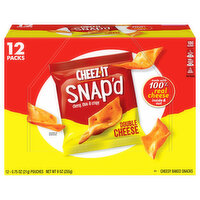 Cheez-It Cheesy Baked Snacks, Double Cheese - 12 Each 