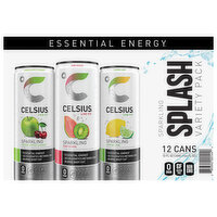 Celsius Energy Drink, Green Apple Cherry/Kiwi Guava/Lemon Lime, Sparkling, Variety Pack - 12 Each 