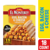 El Monterey Taquitos, Egg Bacon & Cheese Breakfast - 18 Ounce 