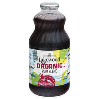 Lakewood 100% Juice, Organic, Pom Blend - 32 Ounce 