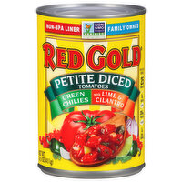 Red Gold Tomatoes, Green Chilies, Petite Diced - 14.5 Ounce 