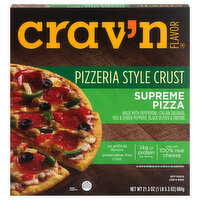 Crav'n Flavor Pizza, Pizzeria Style Crust, Supreme - 21.3 Ounce 