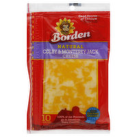 Borden Cheese, Slices, Colby & Monterey Jack - 10 Each 