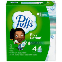 Puffs Facial Tissues, 2-Ply - 4 Each 