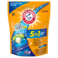 Arm & Hammer Laundry Detergent, Concentrated, Stain Fighters, Fresh Scent, 5 in 1, Power Paks