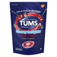 Tums Antacid, Ultra Strength, Very Cherry, Soft Chews - 32 Each 