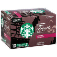 Starbucks Coffee, Ground, Dark Roast, French Roast, K-Cup Pods - 10 Ounce 