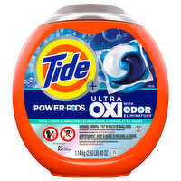 Tide + Detergent, Power Pods, Ultra, Oxi - 25 Each 