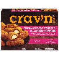 Crav'n Flavor Jalapeno Poppers, Cream Cheese Stuffed - 8 Ounce 