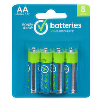 Simply Done Batteries, Alkaline, AA, 8 Pack - 8 Each 