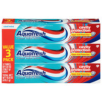 Aquafresh Toothpaste, Fluoride, Cavity Protection, Cool Mint, Value 3 Pack - 3 Each 