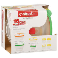 Goodcook Food Storage Containers, 16 Piece Value Pack - 1 Each 