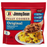 Jimmy Dean Pork Sausage Crumbles, Original, Fully Cooked - 9.6 Ounce 