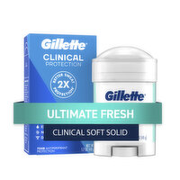 Gillette Antiperspirant Deodorant for Men, Clinical Soft Solid, Ultimate Fresh, 72 Hr. Sweat Protection