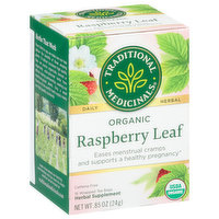 Traditional Medicinals Herbal Supplement, Organic, Raspberry Leaf, Tea Bags - 16 Each 