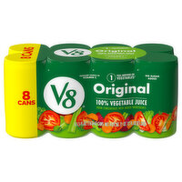 V8 100% Vegetable Juice, Original - 8 Each 