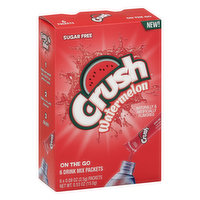 Crush Drink Mix Packets, Sugar Free, Watermelon, On The Go - 6 Each 