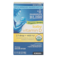 Mommy's Bliss Vitamin D, Organic Drops, Baby - 0.11 Fluid ounce 