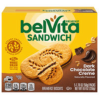 BelVita belVita Breakfast Sandwich Dark Chocolate Creme Breakfast Biscuits, 5 Packs (2 Sandwiches Per Pack) RECALLED PRODUCT - 8.8 Ounce