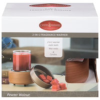 Candle Warmers Fragrance Warmer, 2-in-1, Pewter Walnut - 1 Each 