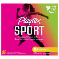 Playtex Tampons, Plastic Applicator, Super Plus, Fragrance-Free - 36 Each 