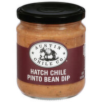 Austin Chile Co. Pinto Bean Dip, Hatch Chile, Medium - 16 Ounce 