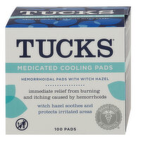 TUCKS Cooling Pads, Medicated - 100 Each 