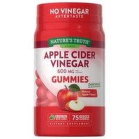 Nature's Truth Apple Cider Vinegar, 600 mg, Vegan Gummies, Natural Apple Flavor - 75 Each