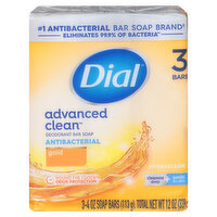 Dial Bar Soap, Deodorant, Antibacterial, Gold