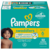 Pampers Diapers, Active Baby, Size 6 (35+ lb), Super Pack - 50 Each 