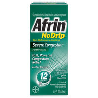 Afrin Severe Congestion, Maximum Strength, Plus Menthol, Pump Mist - 0.5 Fluid ounce 